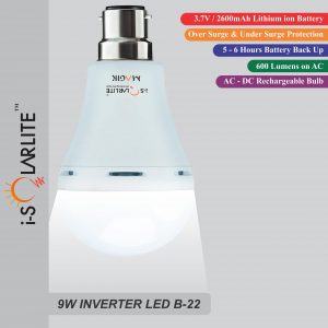 Rechargeable Emergency Bulb with B22 Base