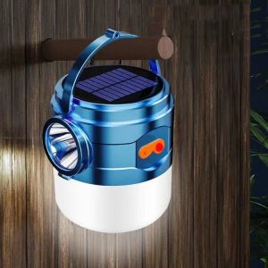 Solar Rechargeable Hand Bulb Lamp Lighting Home Outdoor